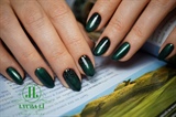 Green nails, perfect manicure