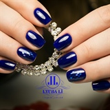 Blue nails, perfect manicure