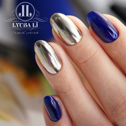 Silver and blue