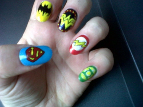 DC Comics superhero nails