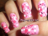 Cutie Pink Polka Dots Nail Art
