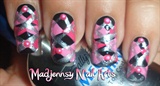 Pink Argyle Scottish Nails