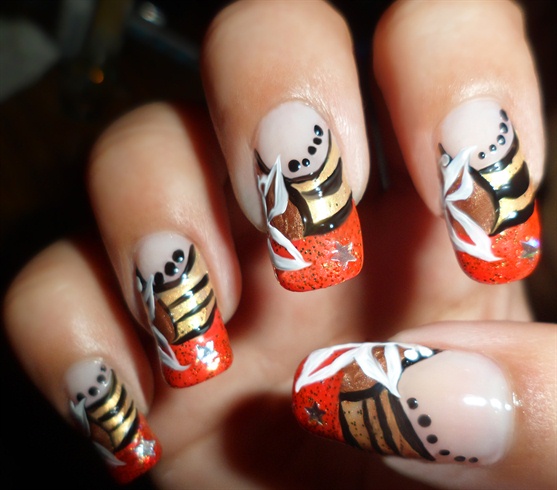 Butterfly Silhouette nail design