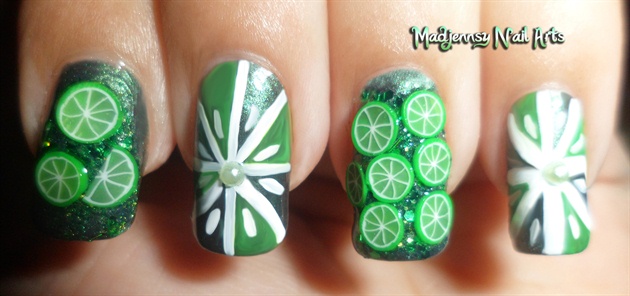 3D Cute Green Limes Fimo Nail Art