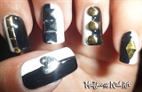 Monochrome Studded Nails!