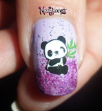 Cute Panda Nails!  How to: water decals!
