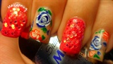 Girly Roses Nails for Spring!