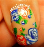 Girly Roses Nails for Spring!