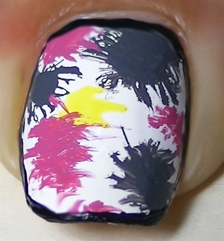 Paint a black border all around the nail.