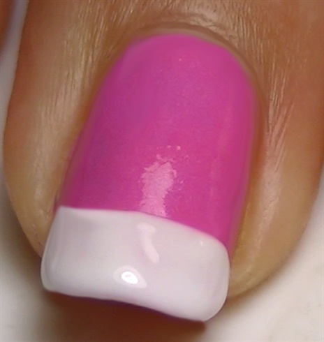 Create a white french manicure