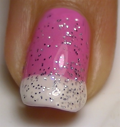 Add a layer of silver glitter nail polish