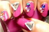 Symmetry in Pink 3D Nails