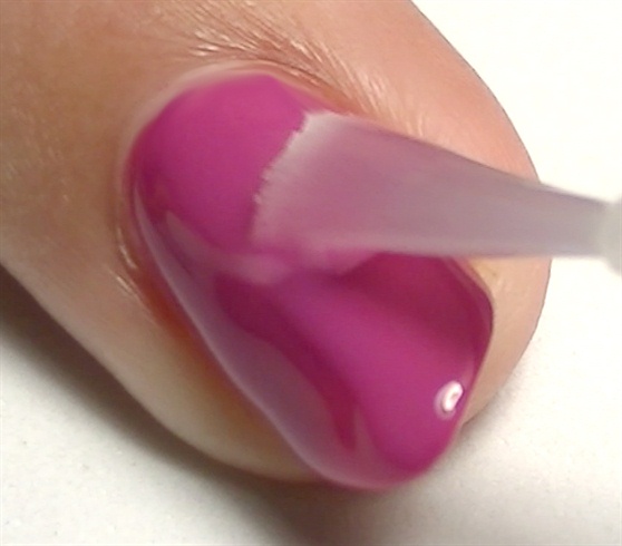 For the 3D nails, add a layer of top coat