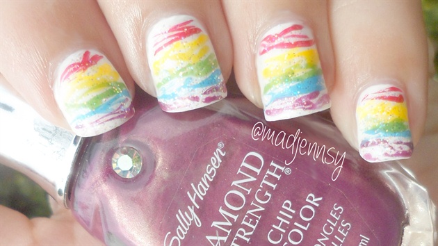 Rainbow Spun Sugar Nails!
