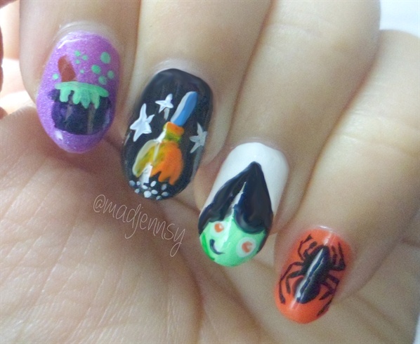 Halloween Witch Nail Art!
