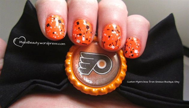 Flyers orange nails