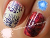 4th of July water marbling