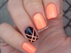 Orange And Black Nails