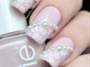 Laced Pink Nails With Pearls