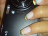 Rainbow french manicure