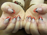 RED GLASS EDGE NAILS