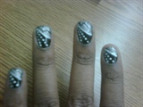 Silver crackle diagonal french