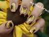 sunflower nail art