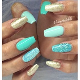 Mint Green And Gold