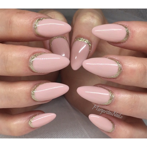 Nude Almond Nails 