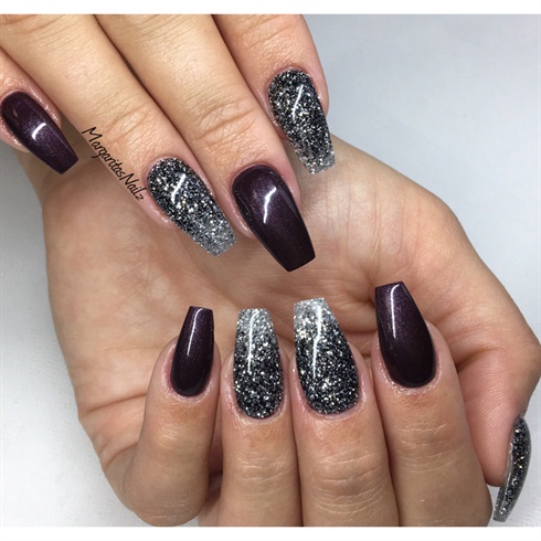 Glitter Ombr&#233; Coffin Nails 