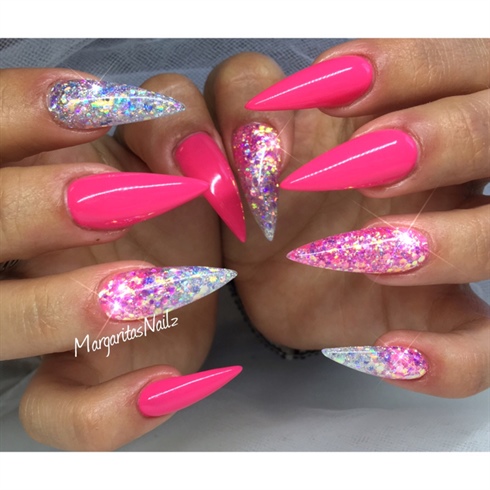 Pink Stiletto Nails 