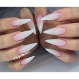 French Ombr&#233; Stiletto Nails 