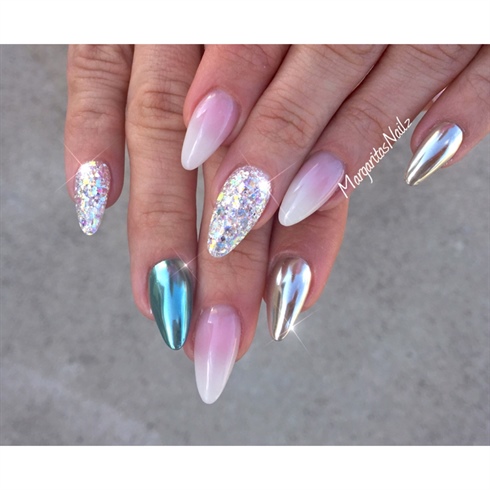 Chrome And Ombr&#233; Nails 