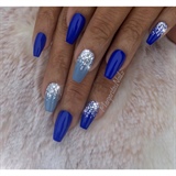 Blue And Silver Nails 