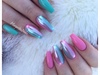 Mint Green And Pink Chrome Ombr&#233; 