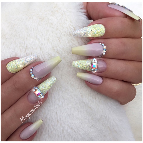 Pastel Yellow Ombr&#233; Nails 