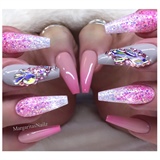 Pink Ombr&#233; Coffin Nails 