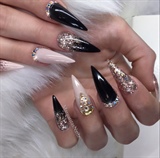 Black And Nude Bling Stilettos 