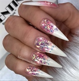 Glitter Ombr&#233; Stiletto Nails 
