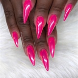 Pink Chrome Nails 