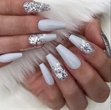 Grey And Silver Glitter Ombr&#233; Nails 