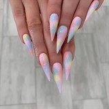 Pastel Ombr&#233; Unicorn Glitter Nails 