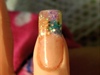 Glitter acrylic nail 