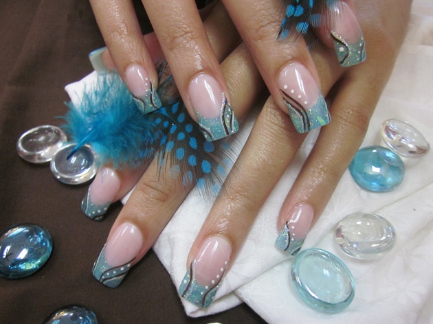 Teal and Brown Nail Designs - wide 6