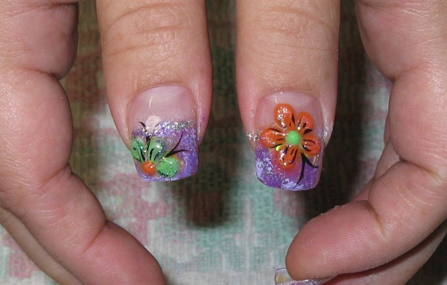 3d colored acrylic flowers