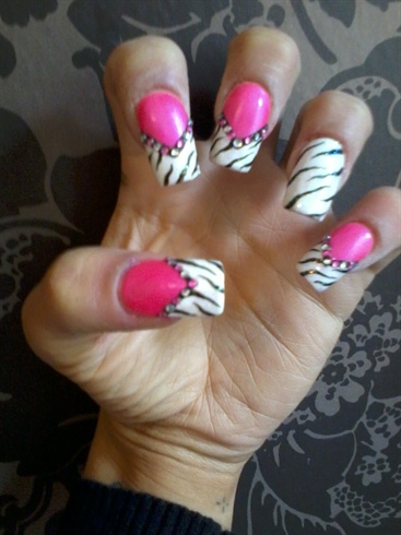 girly pink and zebra