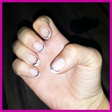 french with pink glitter 
