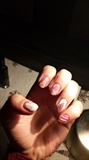 pink x-mas nails &lt;3