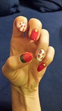  studded strawberry nails 