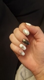 Chrome nails 4 V-Day (1st try)